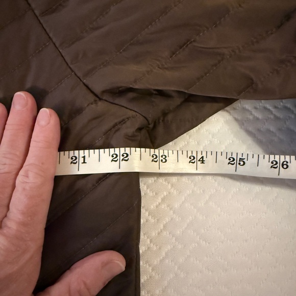 Women’s Jones New York Quilted Removable Hooded Brown Utility Jacket (Size XL) - Picture 13 of 16